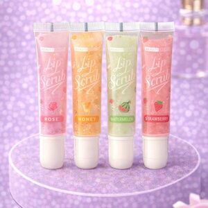 Lip Scrub Set - Rose, Honey, Watermelon, Strawberry